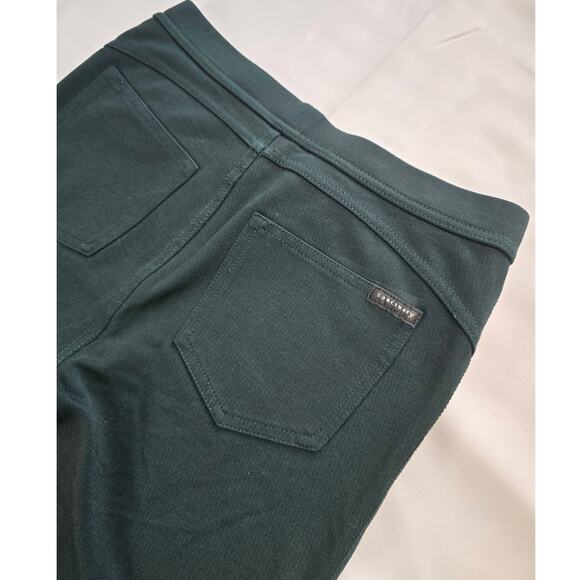 Sanctuary Runway Leggings SP Green Black Pinstripe Mid Rise Stretch Pants - Picture 5 of 6